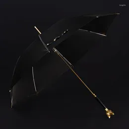 Umbrellas Long Handle Umbrella Windproof And Rainstorm Proof Vehicle Mounted Advanced Business Electro Galvanized Alloy