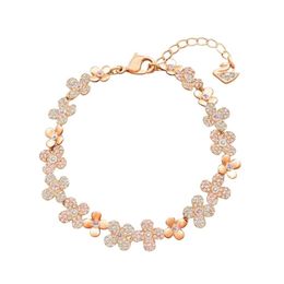 Swarovskis Bracelet Designer Women Original Quality Charm Bracelets Women Pink Diamond Rose Bracelet And Fashion Versatile
