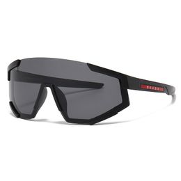 Top Shield Sunglasses Men Women Cycling Eyewear LINEA ROSSA 04WS Matte Black Dark Grey Mens 63 Mm Sunglasses Outdoor Sport Running Glasses2024