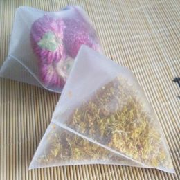 Nylon Tea Philtre Bag 1000pcs lot Transparent Bags Empty Pyramid Tea Bag Heat Sealed 2019 2633