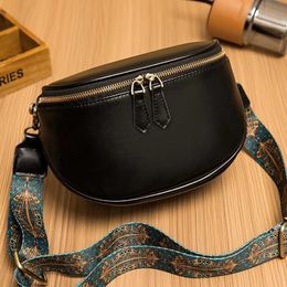 Evening Bags 100%Cowhide Women Genuine Leather Vintage Tote Lady Shoulder Messenger Bag Fashion Sling Crossbody Saddle Designer Chest Bag