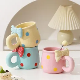 Mugs Porcelain Dot Knowbot Girl Series Coffee Mug Breakfast Milk Office Household Handgrip Water Cup Drinkware 350ml