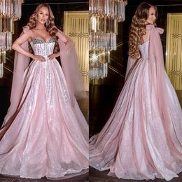 Crystal Farkly Evening Perlen Prom Kleider Pailletten Spaghetti -Gurte glänzende maßgeschneiderte formale Partykleider Plus Size