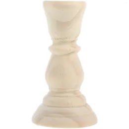 Candle Holders Candlestick Decorative Stand Small Solid Wood Stands Mini Taper For Pillar Wooden