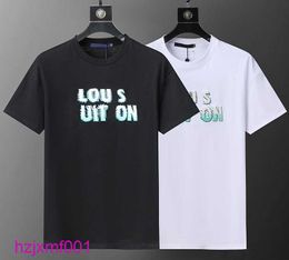 Ntaf Mens Tshirts Designer 2024 Tshirt Short Sleeved Star Casual New Springsummer Printed Letter Light Luxury Trendy Round Neck Shirt Pure Cotton Same Sty