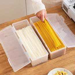 Storage Bottles 4 Pcs Transparent Hinge Kitchen Beans And Noodles Box Refrigerator Sealed Crisper Multi-purpose Food 4pcs