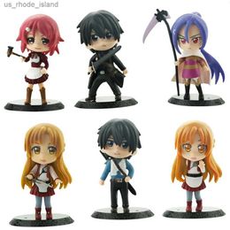 Action Toy Figures 1 Pcs Anime Sword Art Onlin Action Figures Kirito Yuuki Asuna Swordsmen Order of Knights PVC Model Collection Kid Gift Toy