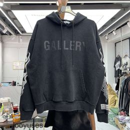 Autumn Sweaters Streetwear Galleryys Winter Dept High Designer Street 2022 Wash Water Used Men's Women's Loose Plush Hooded Sweater J E1L6Q1L8