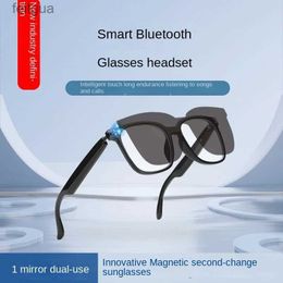 Cell Phone Earphones Smart Glasses Headset Wireless Bluetooth 5.0 Photosensitive glasses Anti-Blue Outdoor Sport Calling Music Hands-Free Calling YQ240202