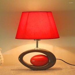 Table Lamps Modern Ceramic Lamp Wedding Gift Chinese Style Living Room Bedroom Study With Gold Bedside