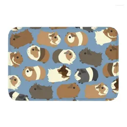 Carpets Cute Guinea Pig Front Floor Door Entrance Mats Outdoor Animal Bath Kitchen Doormat Garden Living Room Carpet Rug