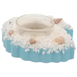 Candle Holders Shell Holder Decor Beach Modelling Candlestick Ocean Themed Indoor Stand For Ornament Decorative Craft