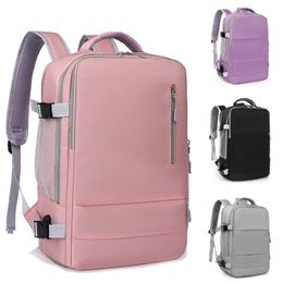 Multi functional travel backpack luggage bag with USB interface independent shoe cabinet capable of accommodating airplanes 240202