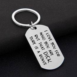 Couples Funny keychain I Love You For Who But That Dick Pussy Sure Is A Bonus Keychains Boyfriend Girlfriend Husband Wife318Q