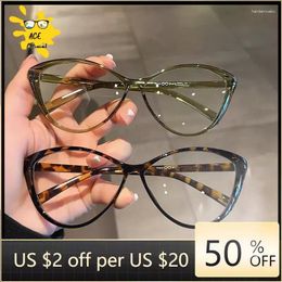 Sunglasses Cat Eye Transparent Myopia Glasses Women's High-definition Eyeglasses Fashion Vintage Large Eyewear Frame