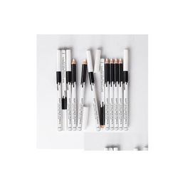 Eyeliner Wholesale Fashion Cute Cosmetics 12Pc Soft White Eyeliner Pencil Eye Liner Waterproof Long Lasting Brighten Drop Delivery Hea Dh3Cx