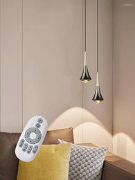 Pendant Lamps LED Lights Mirror Lamp 2.4G Wireless Remote Control Stepless Dimming Colour Temperature Droplight Fixture