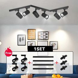 Track Lights Set LED Chandelier Track Lights Spot Led Track Ceiling Lamp COB Wall Lamps Rail Indoor Spotlights Living Room Lighting Fixture YQ240124