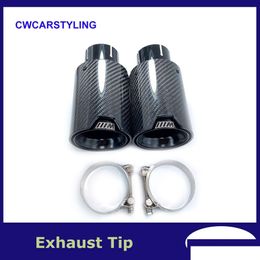 Muffler 1 Piece Carbon Fiber Exhaust Pipe For M2 M3 M4 M5 F87 F80 F82 F83 F90 M135I M140I M335I M340I M235I M240I Nozzles M Tip Drop Dhdzb