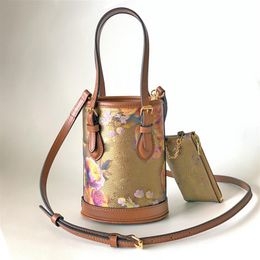 Garden Bucket Bag Ladies Handbags Mini Totes Bag Gold Shoulder Bags Chain Zipper Wallet Coin Purse Leather Handle Cross Body Lette223E