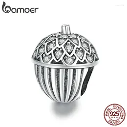 Loose Gemstones Bamoer Genuine 925 Sterling Silver CZ Lucky Pine Cone Original Charm For Brand Female DIY Bracelet Jewellery BSC337