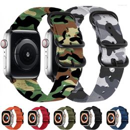 Watch Bands Nylon Canvas Loop Strap For Apple Ultra 49mm 45mm 44mm 40mm 41mm 42mm Sports Bracelet IWatch Series 8 7 6 5 4 3 SE2 Band