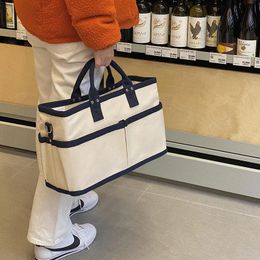 Fashion Large Tote Bag Designer Canvas Patchwork Women Handbags Luxury Wide Strap Shoulder Crossbody Bags Casual Big Shopper Sac 240126