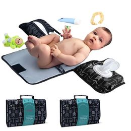 Baby Diaper Bag Changing Mat Portable Foldable Washable Compact Travel Nappy Organiser Waterproof Floor Outdoor born Play 240131