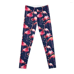 Active Pants Flamingo Spray Watercolour Art Leggings Jogger Push Up Tights For Training Womens