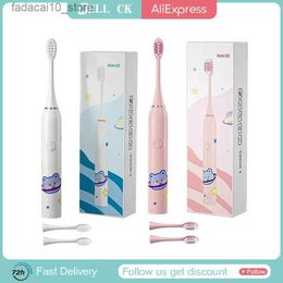 Toothbrush Electric Toothbrush s Rechargeable USB Sonic Tooth Brush Smart Timer 5 Modes IPX7 Waterproof Cartoon Pattern for ren Q240202