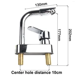 Bathroom Sink Faucets Water Tap Washbasin Faucet Double Hole Old-fashioned Parts Plating Base Zinc Alloy 360° Rotating Anti-corrosion 1pcs