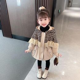 Down Coat 2024 Korean Version Thick Keep Warm Autumn Winter Girls Jacket Plush Hooded Cute Princess For 2-8 Years Children T115