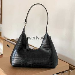 Shoulder Bags Handbags Vintage obo For Women Luxury Designer andbags Purses 2023 New In PU Leater Crocodile Crescent Underarm SoulderH2422