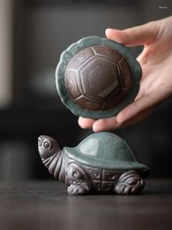 Tea Pets Purple Sand Tortoise Pet Ornaments Boutique Can Raise Play Creative Gifts Integrated Drain Filter Home Desk Crafts