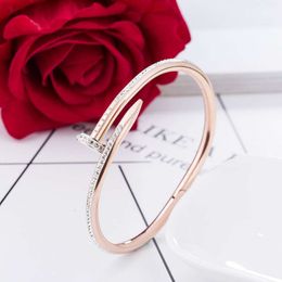 Personality Bracelet Women Titanium Steel Plated 18k Rose Gold Bracelet Bangle