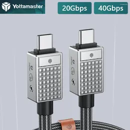 Yottamaster 40Gbps 20Gbps PD 240W USB Type C Fast Charging Cable Video 4K 8K 48V 5A QC3.1 Charge Data 1M Line For Phone Laptop