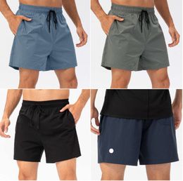 LL-2024 Mens Shorts Yoga Outfit Running Pants Sport Loose Trainer Short Sportswear Gym Exercise Adult Fitness Wear Elastic Breathable Fast Dry Drawstring s horts 33