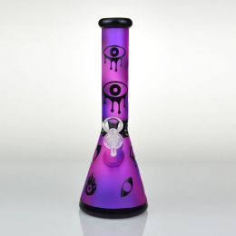 10 Inch Hookah Glass Bong Sand-Blasting Water Pipe Smoking Beaker Bongs Ice Ash Catcher Dab Oil Rigs Bubbler Pipes 14mm Bowl Downstem LL