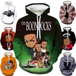 Mens Hoodies Sweatshirts Casual Youth Mens/womens Sweatshirt Boondocks 3d Printed Hoodie Fashion Anime Harajuku Sweater