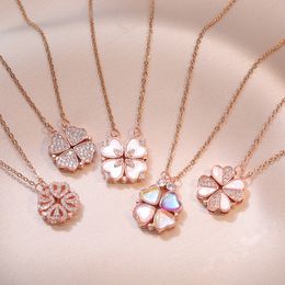 Fashion Designer Necklace four Leaf Clover Necklaces Pendants Mother-of-pearl Stainless Steel Gold Plated for Women Girl Valentine's Mother's Day Engagement Jewellery