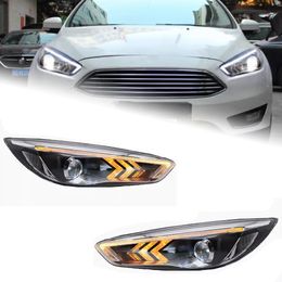 Car Styling Head Lamp For Ford Focus 20 15-20 17 Headlights LED DRL With Dynamic Turn Signal Assembly