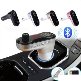 Mp3/4 Fm Transmitters Bluetooth Car Kit Transmitter Mp3 Player Modator Usb Charger Support Tf Card U Disc Dc12V Drop Delivery Electr Ot3Be
