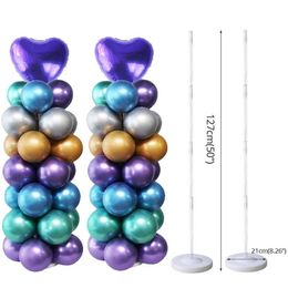 Party Decoration MEIDDING Supplies Balloon Column Plastic Arch Stand With Base And Pole For Birthday Decor Ballons Holder2719