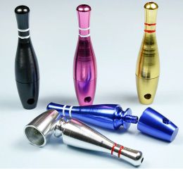 Small Metal Smoking Pipe 76mm Bowling Ball Shape Unique Aluminum Metal Filter Pipe High Quality Product VS Sharpshone 11 LL