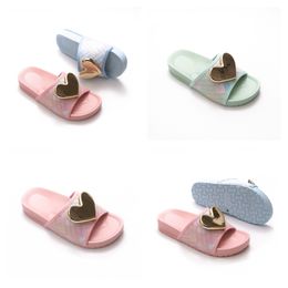 Slides Embroidered Slippers Fabric Women Designer Slide Sandals Woman Sandal Triangle Chunky Heels Fashion Summer Beach Low Heel 15