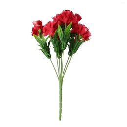 Decorative Flowers & Wreaths Decorative Flowers Artificial Elegant And Realistic 11 Headed Carnation Perfect For Indoor Outdoor Events Dh7O4