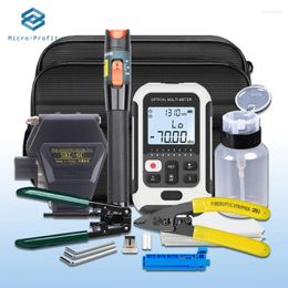 Fiber Optic Equipment 14pcs/set Tool Kit FTTH -70- 10dBm Optical Power Meter SKL-6C Cutting Cleaver Knife 10mW Visual Fault Locator