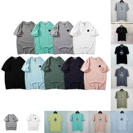 stones Island t shirt designer shirt summer menswear breathable loose letter print lovers street fashion 100% cotton T-shirt hFSAX