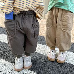 Trousers Straight Cargo Pants Boys Cool Bind Feet Hip Hop 2024 Spring Vintage Lantern Girls High Quality