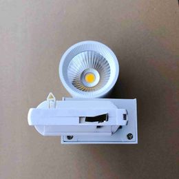 Track Lights 4 Wires 3 Phase LED Track Spotlight 40W LED Track Light AC85V-265V Rail Lamp for Home Commercial Indoor Lighting YQ240124